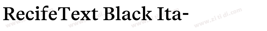 RecifeText Black Ita字体转换